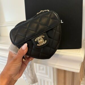 NEW Authentic Chanel Heart Mini Bag